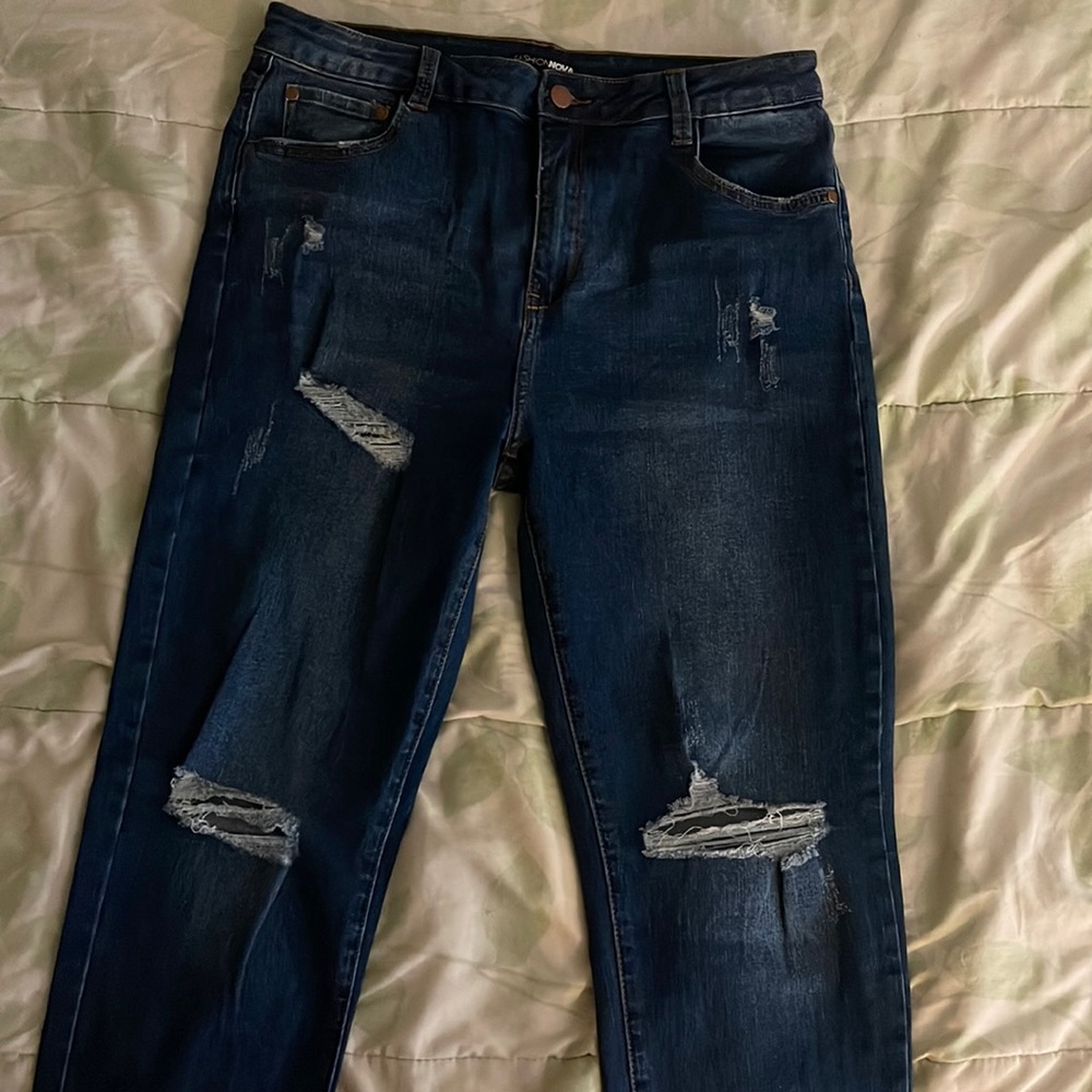 Denim cut jeans
